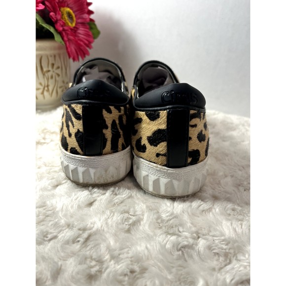 Sam Edelman Leather Edna Leopard Print Slip-on Sneakers 7.5 - Picture 5 of 7